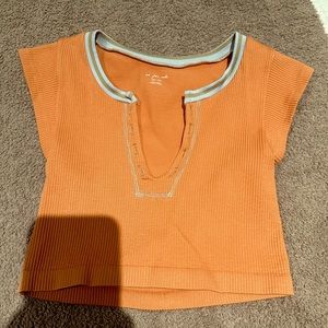 cropped tee, from ur an outfitters, size XS, orange